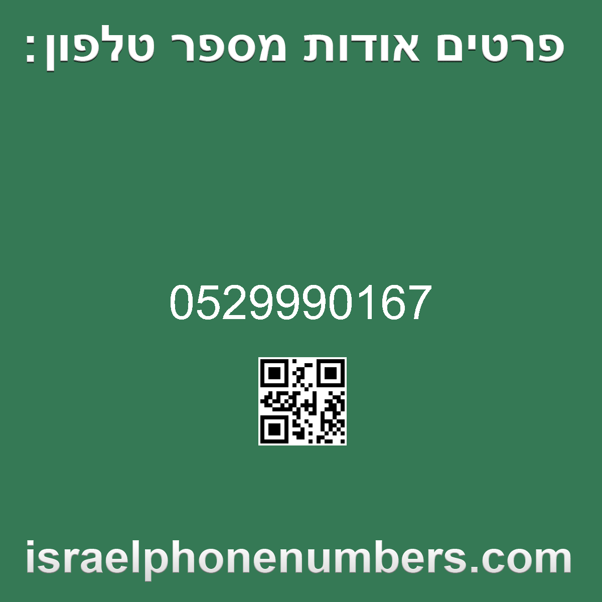 זיהוי מספר הטלפון 0529990167