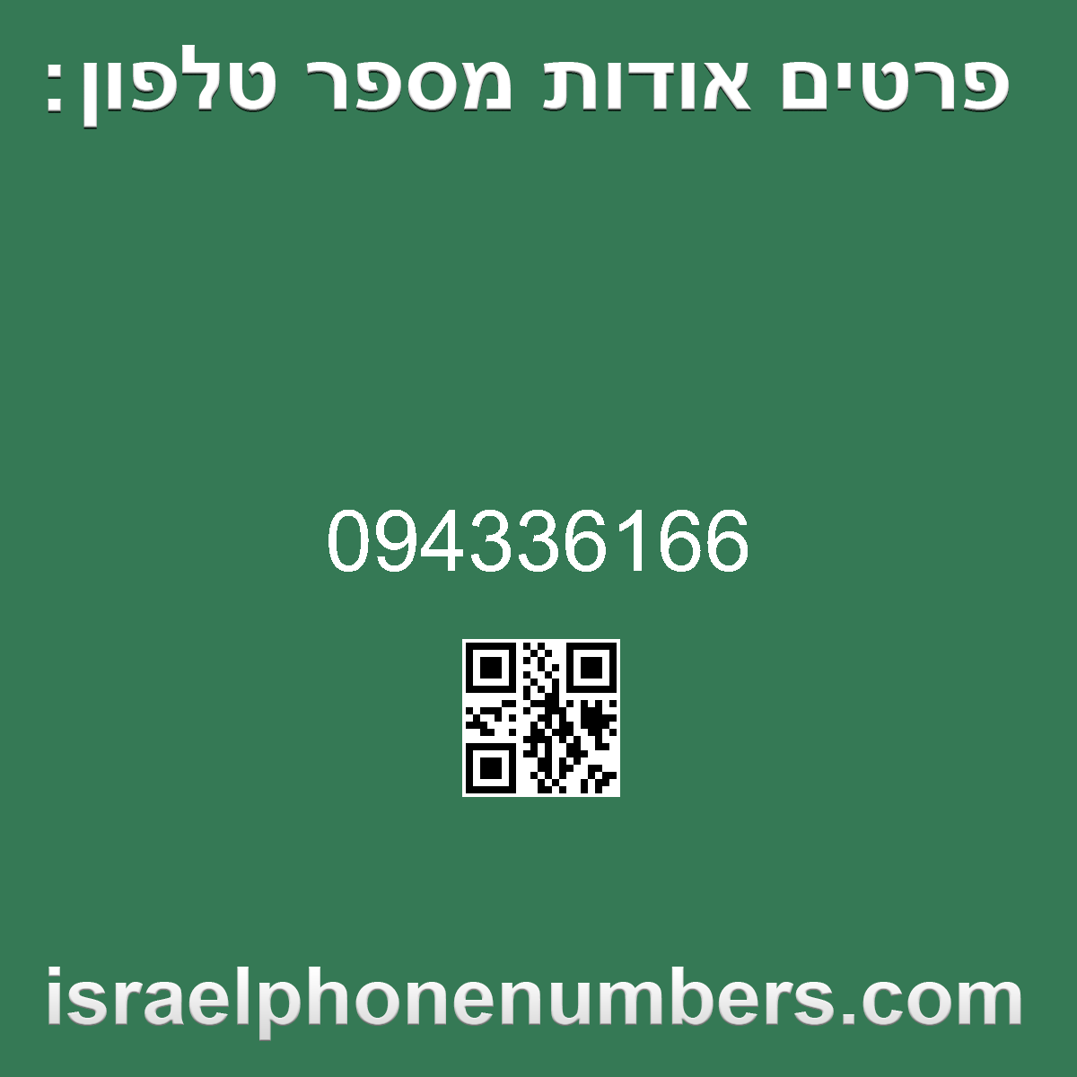 זיהוי מספר הטלפון 094336166