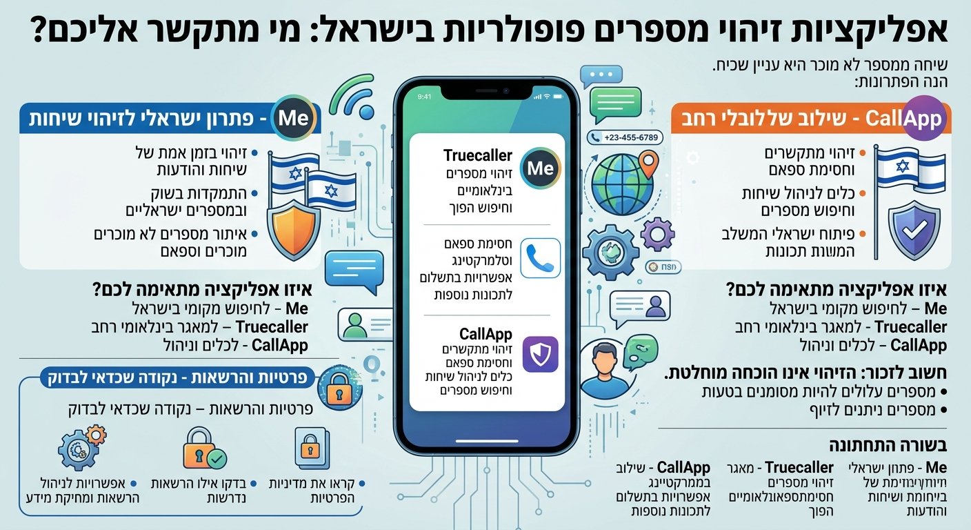 אפליקציות זיהוי מספרים פופולריות בישראל